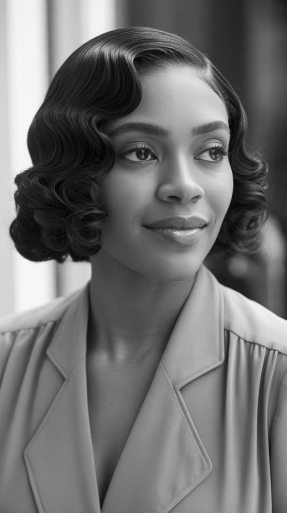 Finger Wave Jawline Bob