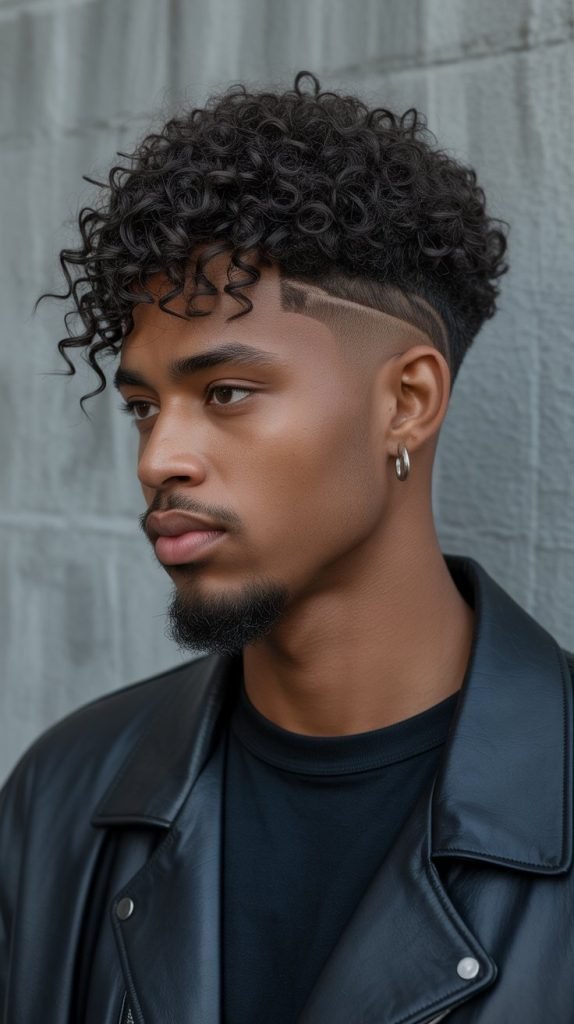 Asymmetrical Curly Cut