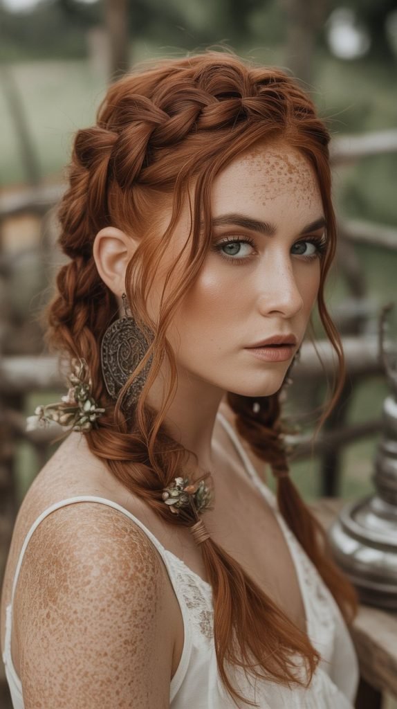 Multiple Mini Braid Updo