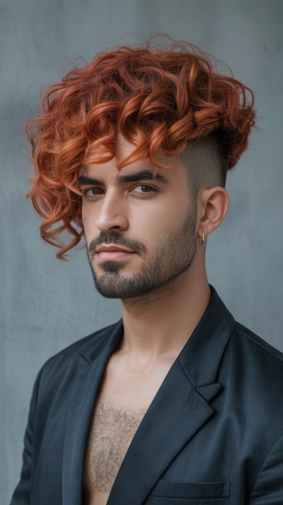  Asymmetrical Curly Cut