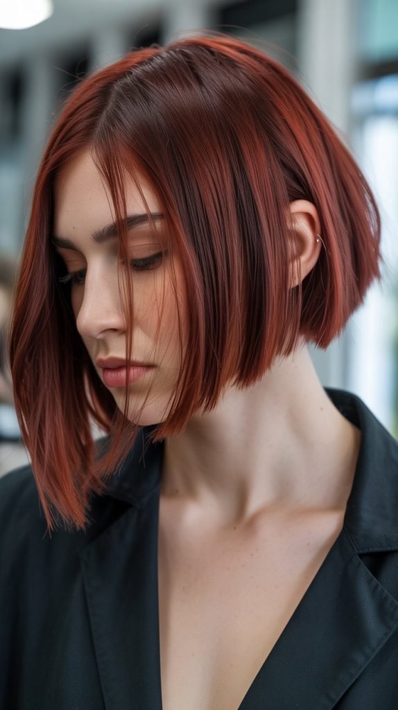 Layered Blunt Bob with Disconnected Layers