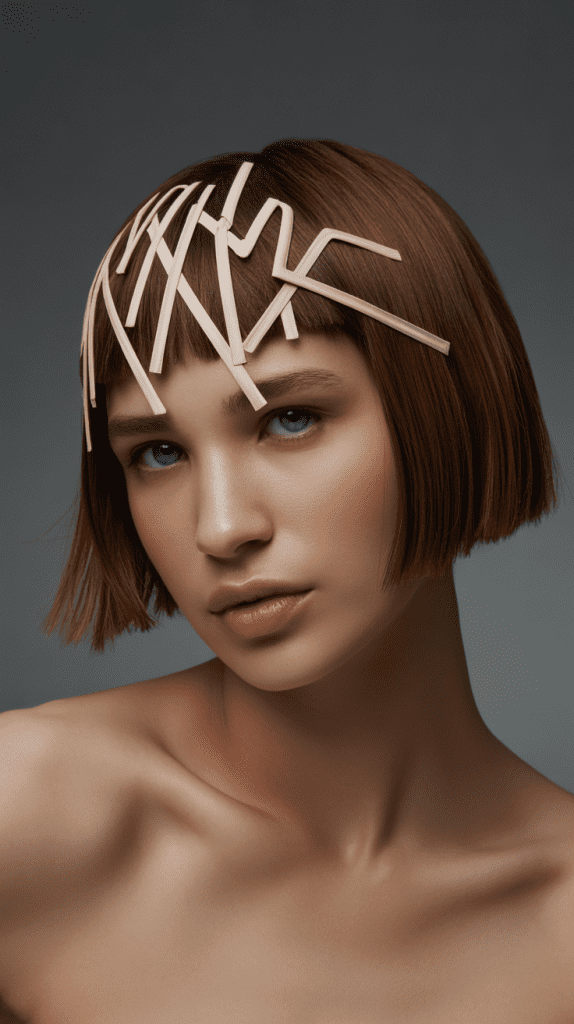 Blunt Bob with Zigzag Bangs