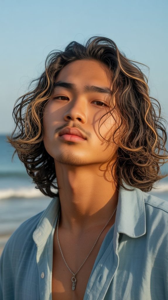 Wavy Surfer-Inspired Long Hair