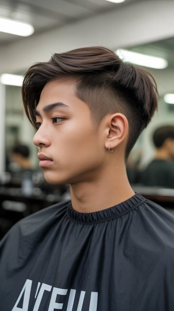 Long Hair with Undercut Sides