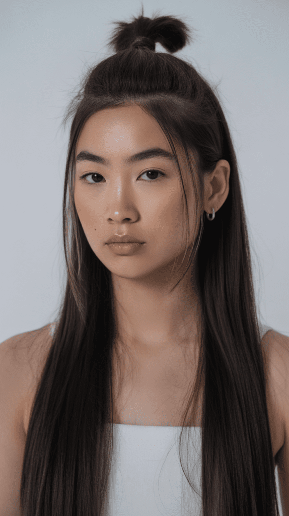 Sleek Straight Half-Up