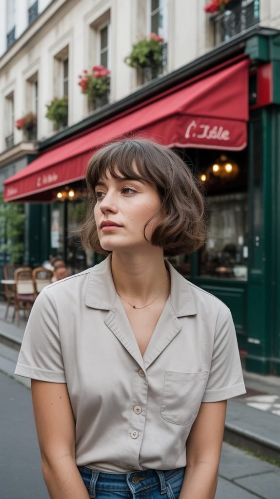 Undone French Bob with Lived-In Bangs