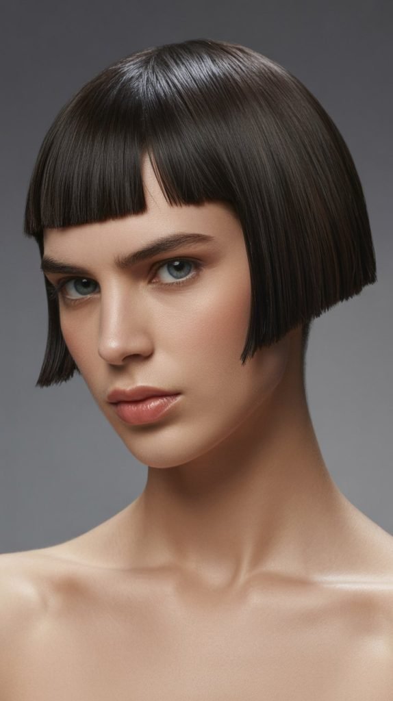 Geometric Bob with Straight Fringe