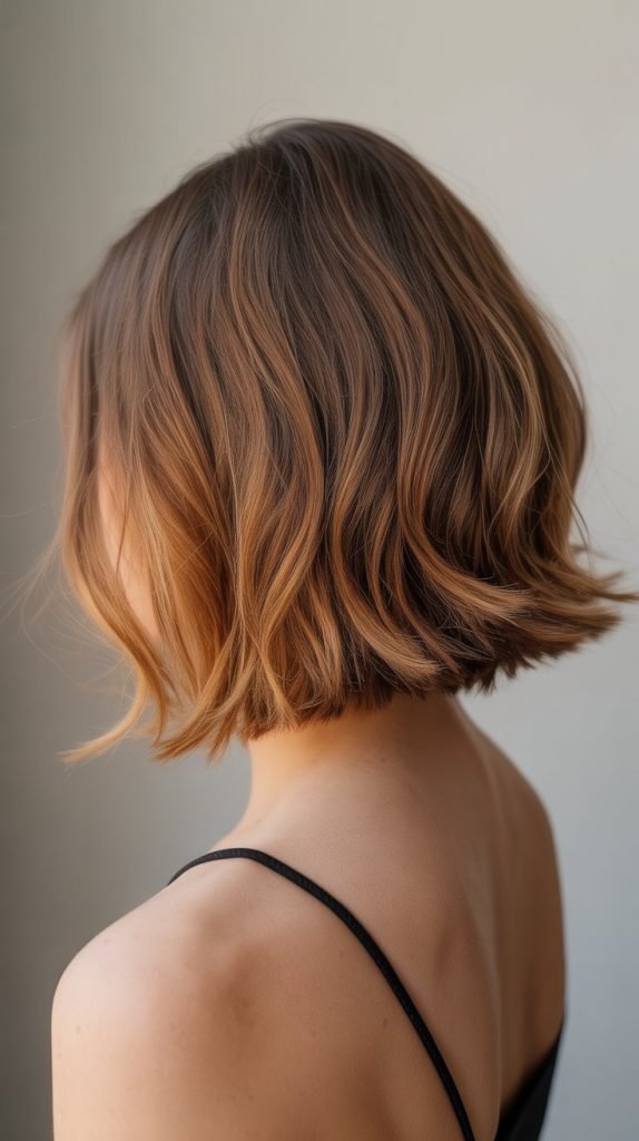  Wispy Ended Bob from Behind