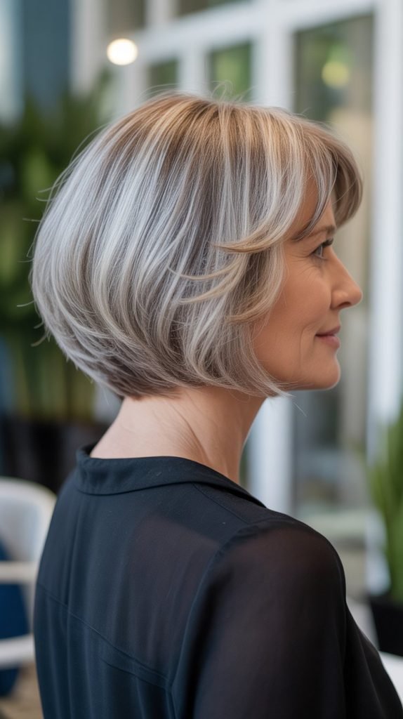  Face-Framing Bob with Angled Sides