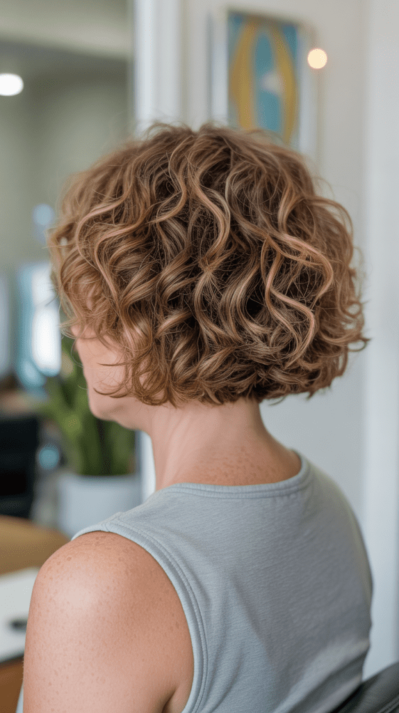 Curly Inverted Bob
