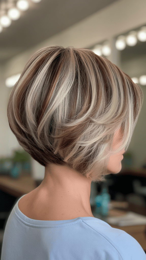 Inverted Bob with Highlights