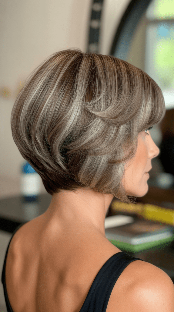 Inverted Bob with Side Swept Bangs