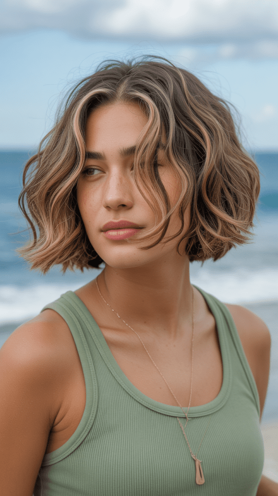 Beachy Layered Bob with Natural Texture