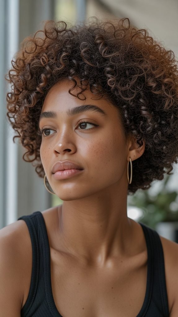 Natural Afro-Textured Ear-Length Bob