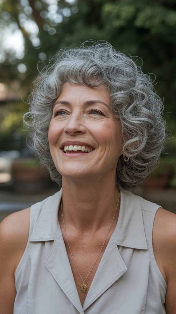 Curly Bob with Natural Texture
