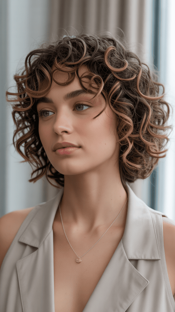 Curly Bob with Defined Spirals