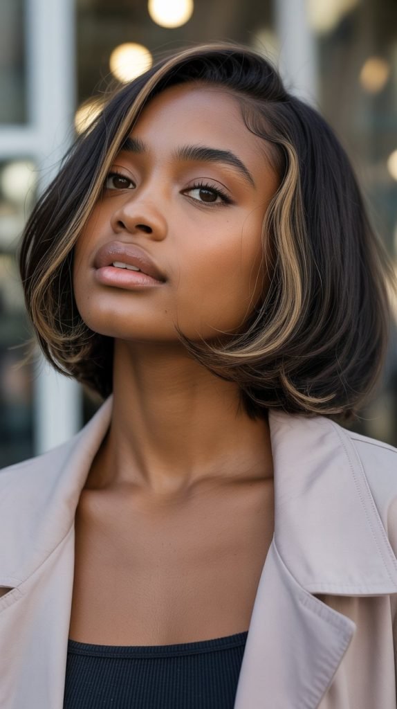 Layered Jaw-Length Bob with Face-Framing Pieces