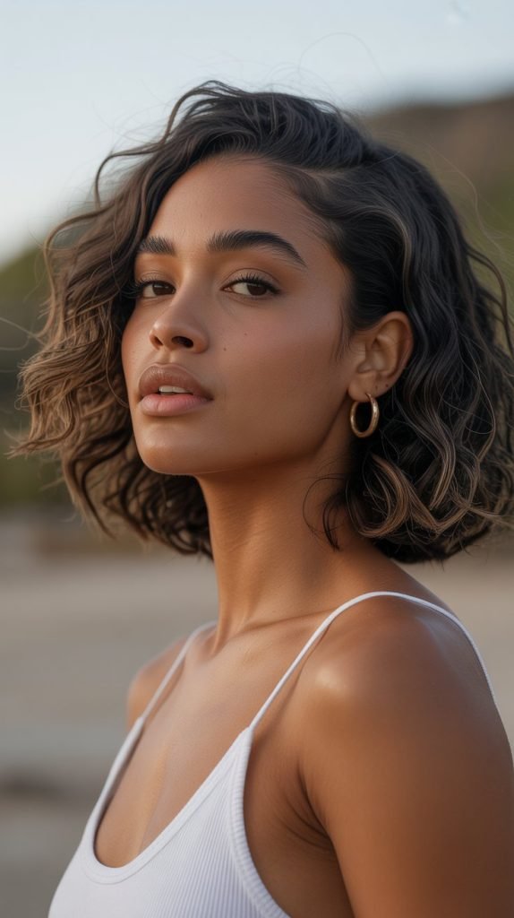 Wavy Jaw-Length Bob