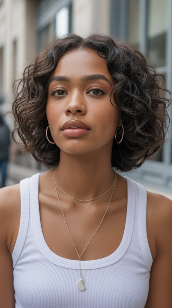  Scrunched Texture Bob with Natural Movement