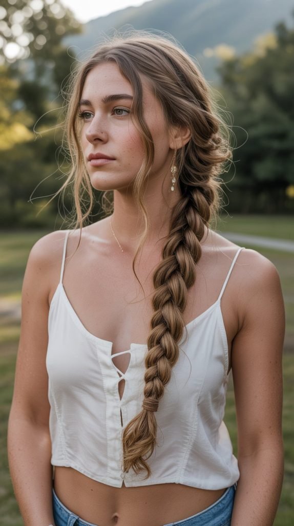 22. Bohemian Loose Side Braid