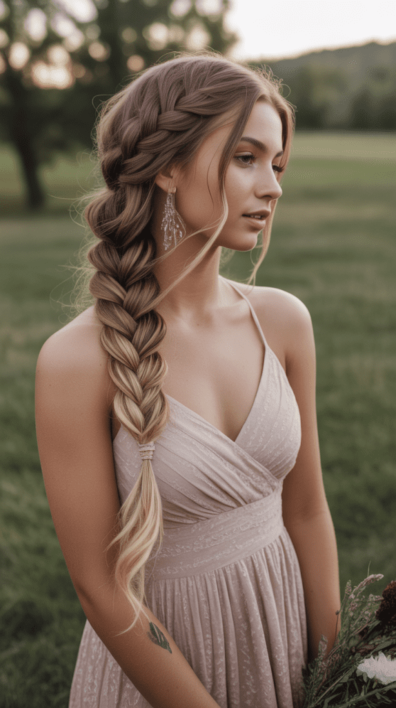 Loose Fishtail Side Braid