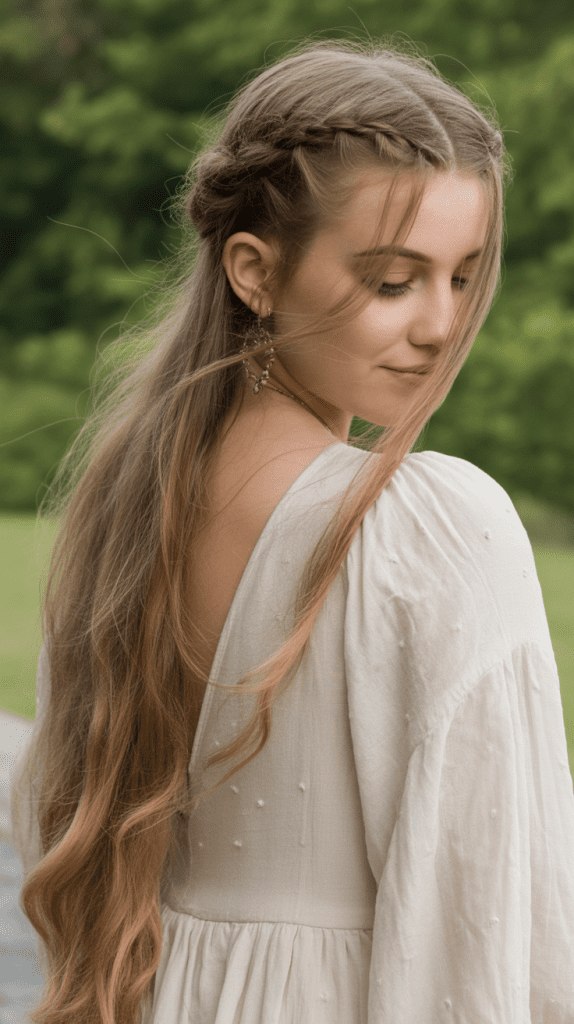 Bohemian Braided Half-Up Style