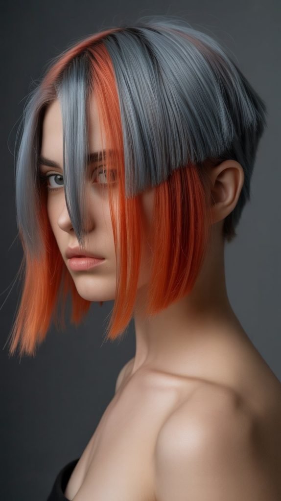 Gray and Copper Color Blocking