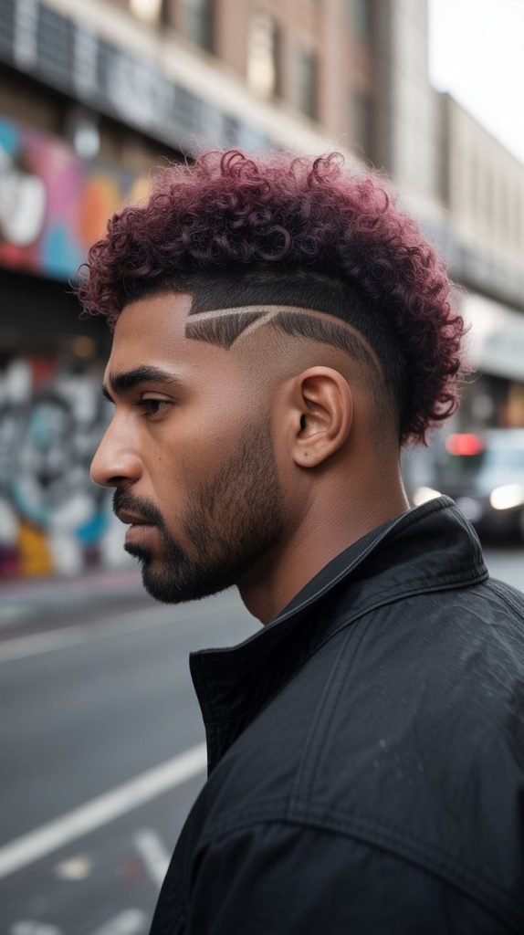  Curly Mohawk Fade