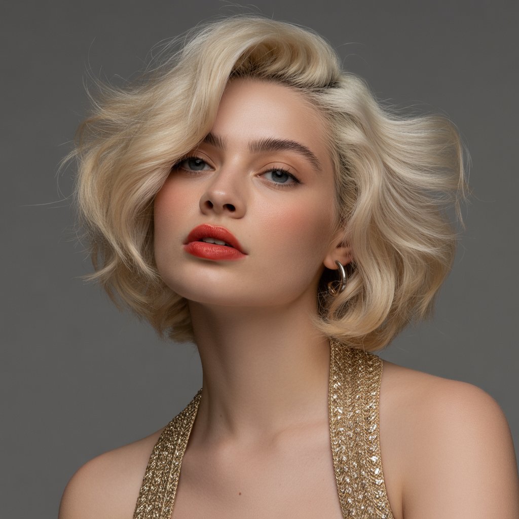 Bold French Bob with Statement Volume