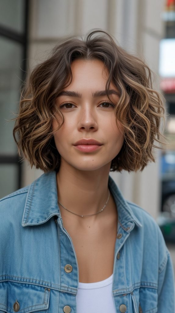  Messy Wavy Bob