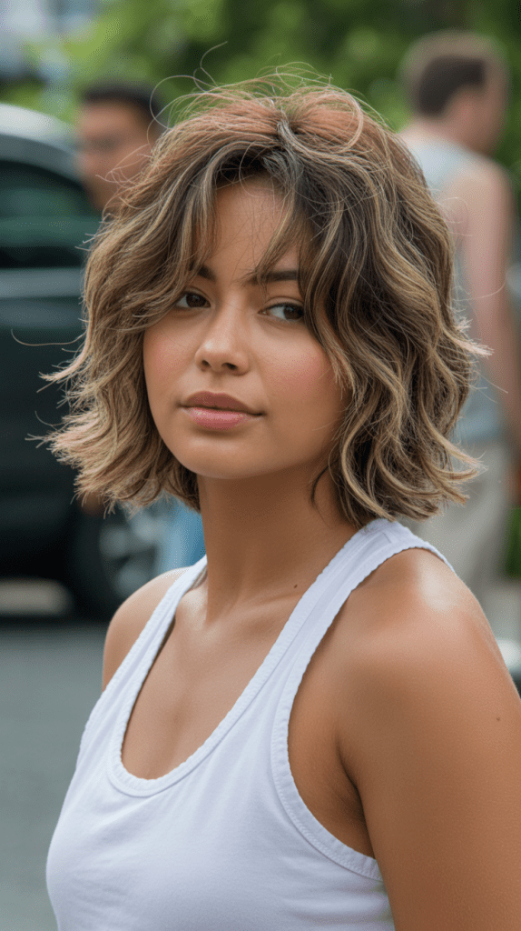 Tousled Layered French Bob