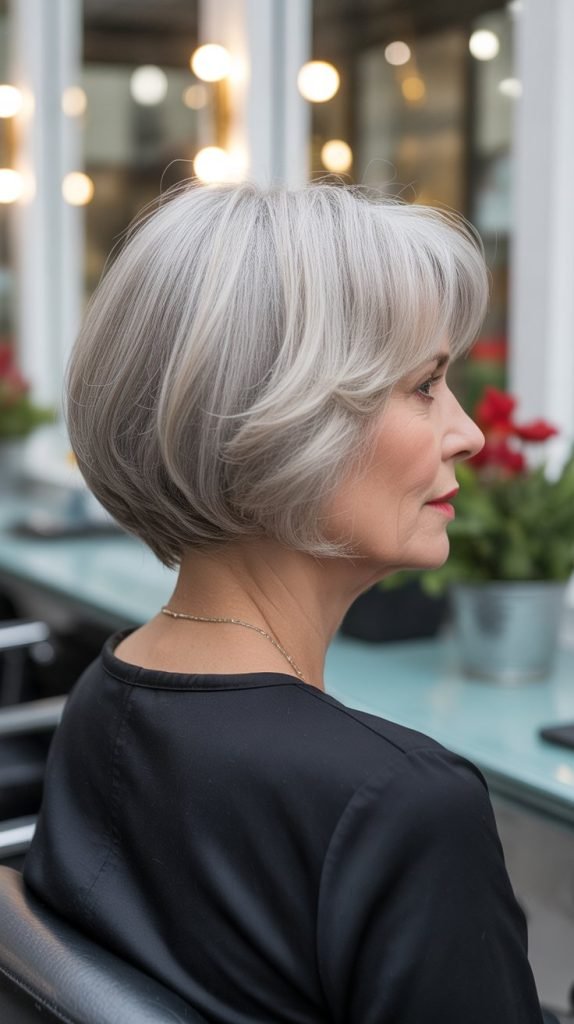 Chin-Length Bob Back View