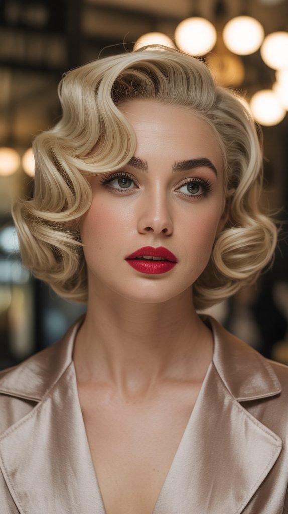 Side Part Finger Waves