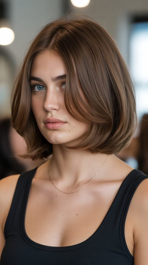 Classic Layered Jawline Bob