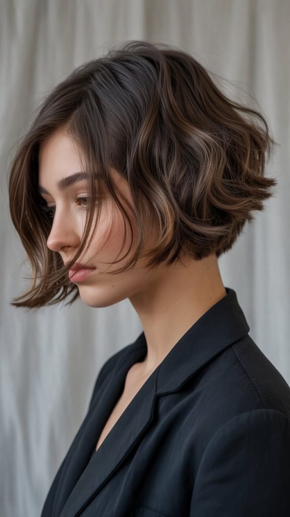 Layered Blunt Bob with Piece-y Texture
