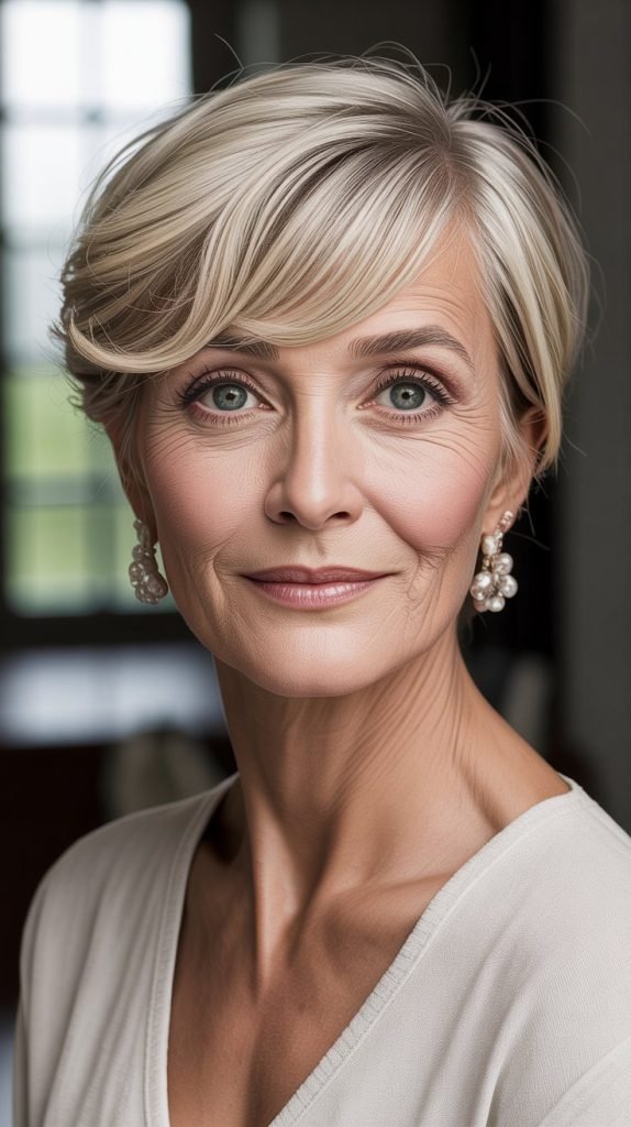 18. Side-Swept Fringe with Short Cut