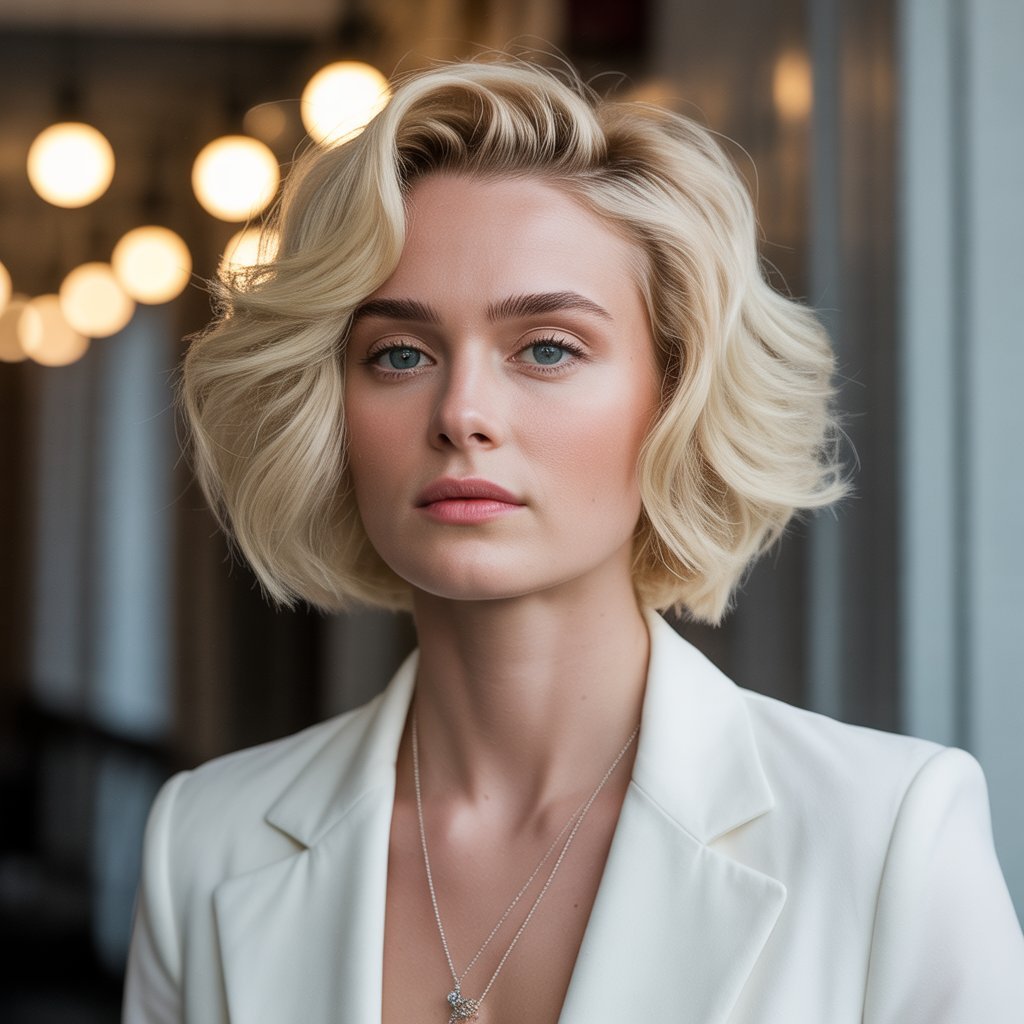 Textured French Bob with Movement