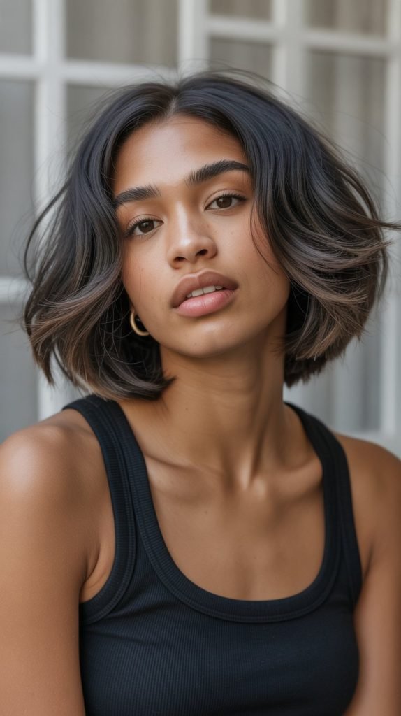 Layered Bob with Razored Ends