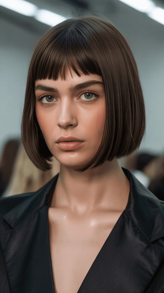 Sleek Bob with Baby Bangs