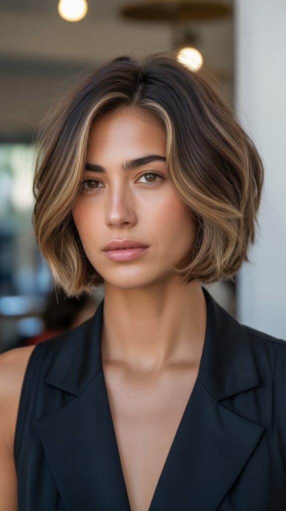 Layered French Bob for Heart-Shaped Faces
