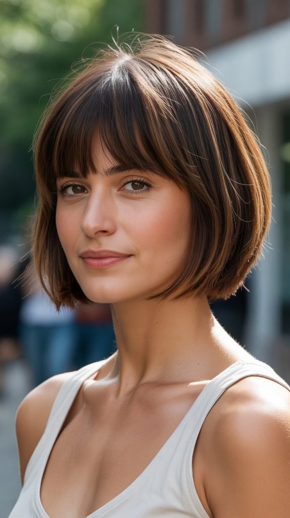 Layered Bob with Bangs