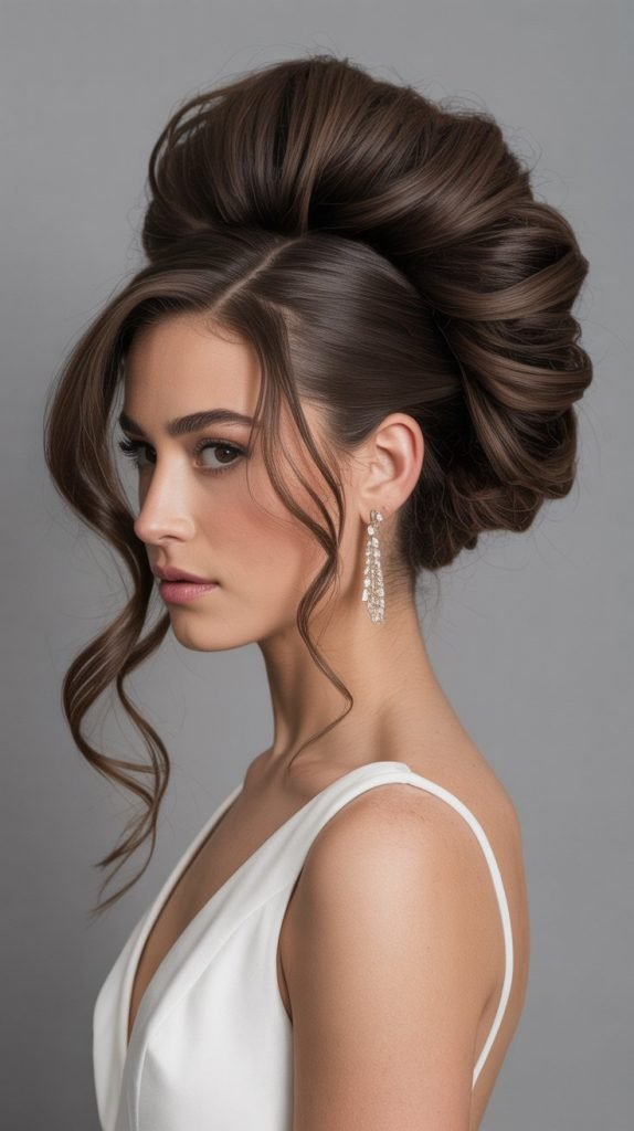  Sculptural High Updo