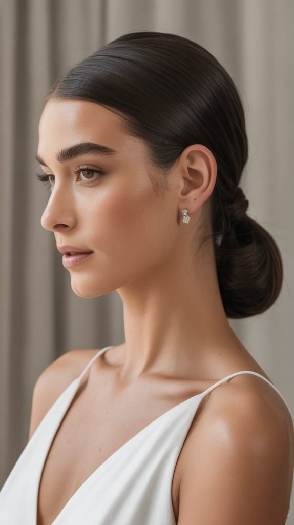 Sleek Low Ponytail Updo