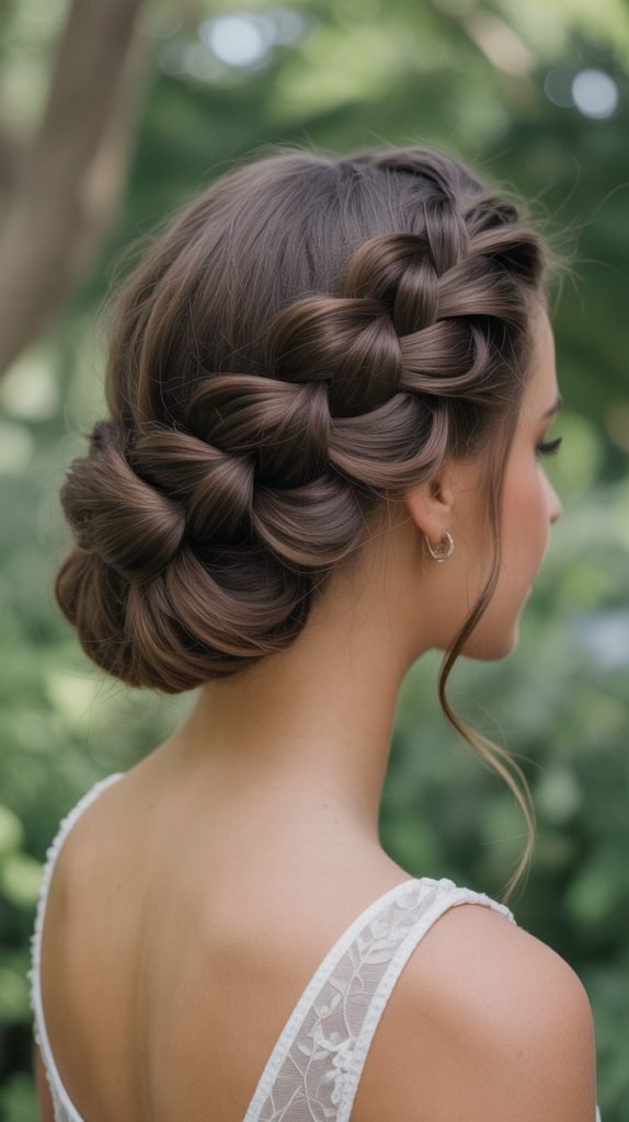 Romantic Flower Braid Updo