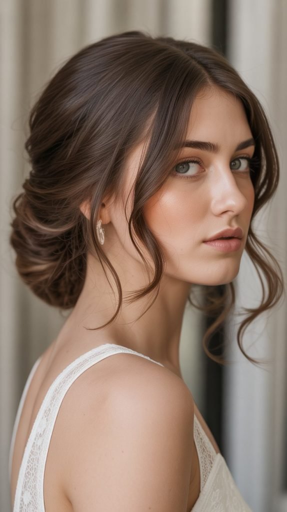  Romantic Side-Swept Updo
