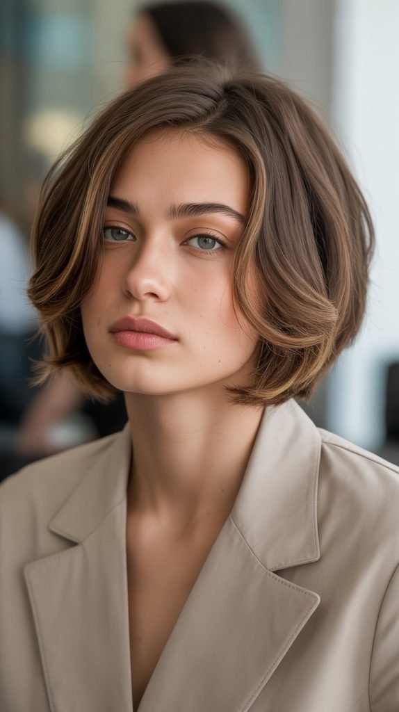  Layered French Bob for Square Faces