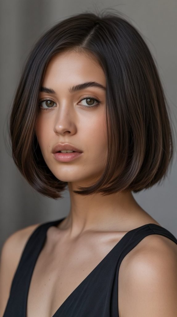 Sleek Straight Layered French Bob
