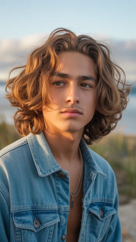  Long Hair with Beachy Waves