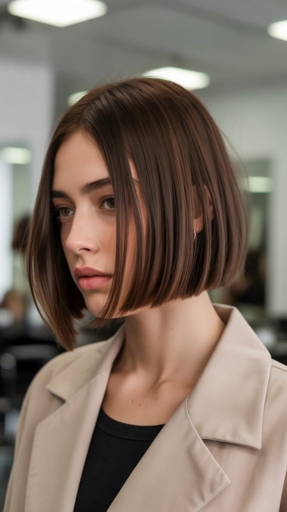Blunt Cut French Bob with Subtle Layers