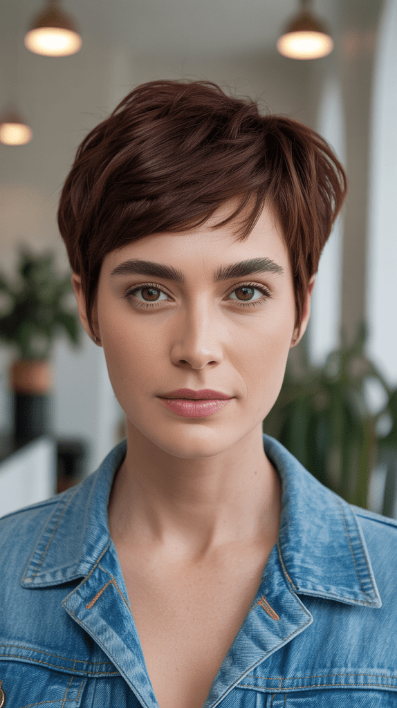 Face-Framing Pixie with Longer Pieces